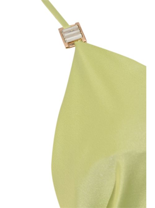 Abito lungo in satin Lime Cream HANITA | H.V3835.4610288.LIME CREAM